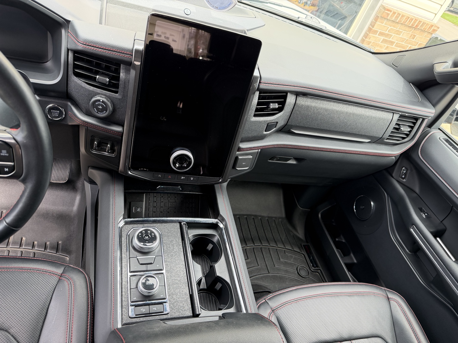 Ford Expedition center console after interior detailing