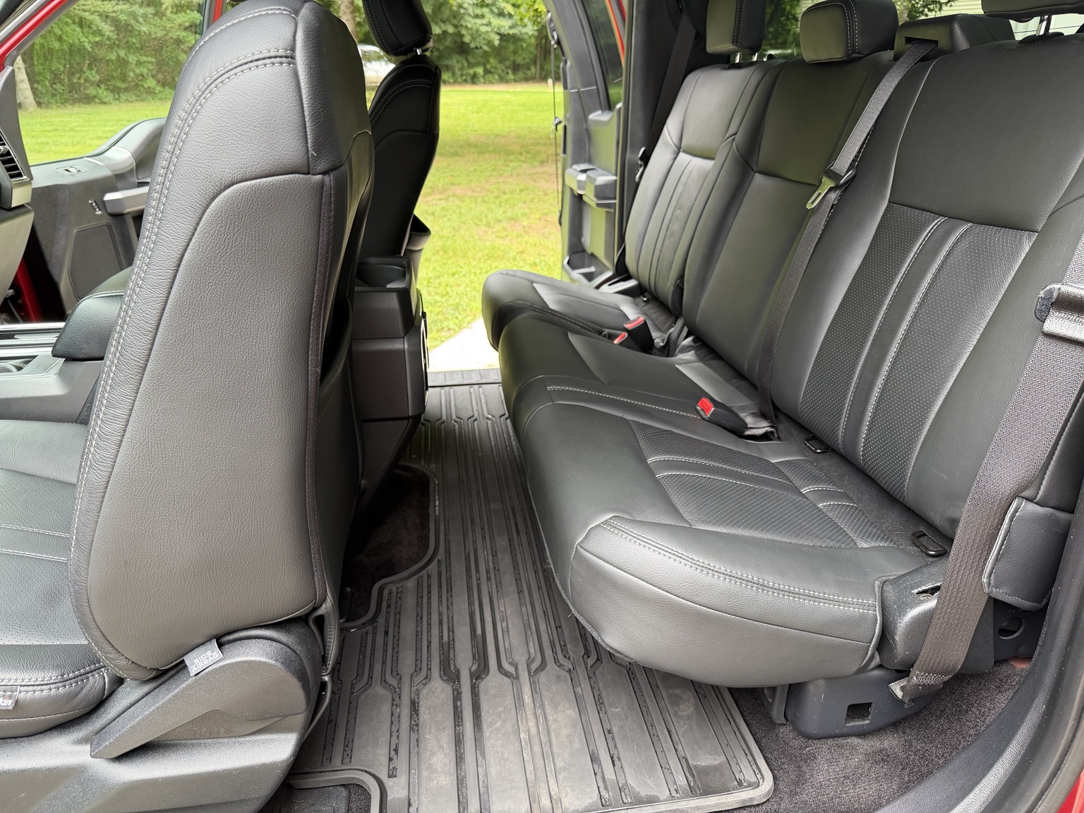 Ford F-150 rear seating after interior detailing