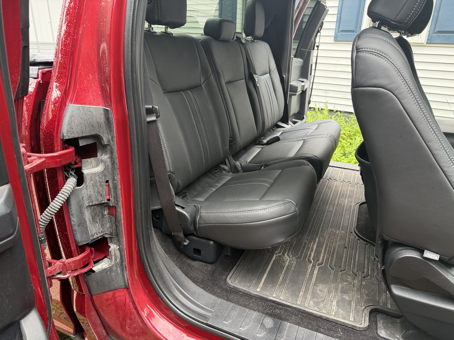 Ford F-150 rear cabin before interior detailing