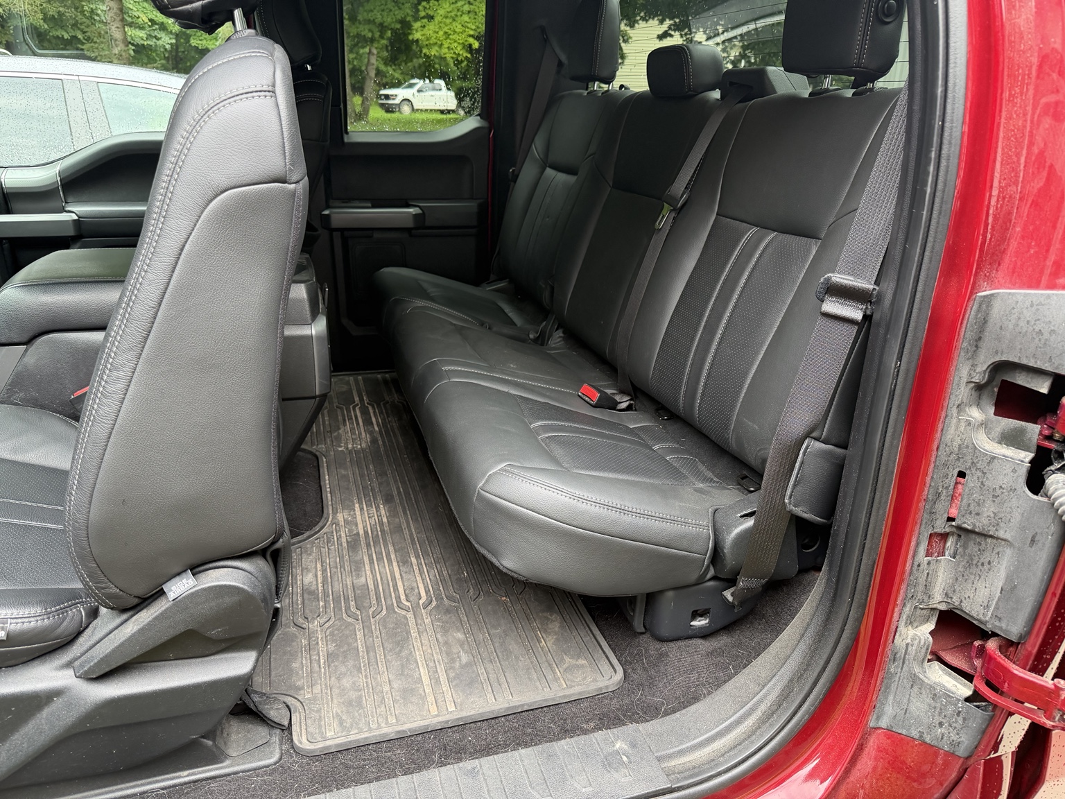 Ford F-150 rear seating before interior detailing